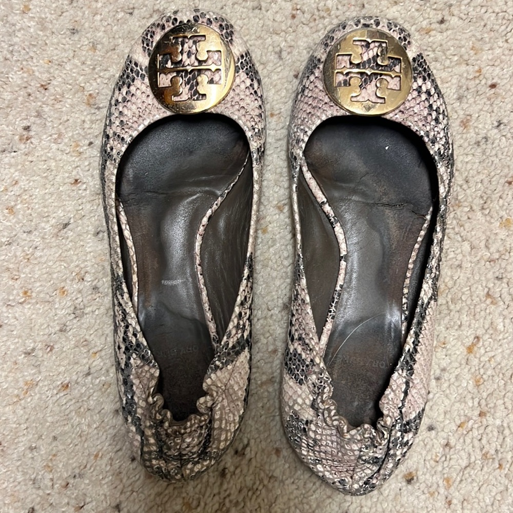 Tory Burch snakeskin flats